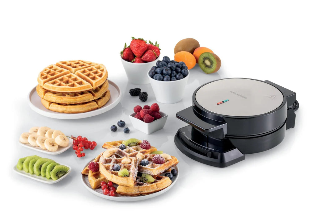Kenwood - Waffle Maker with Adjustable Temperature Stainless - WAP10.000BK