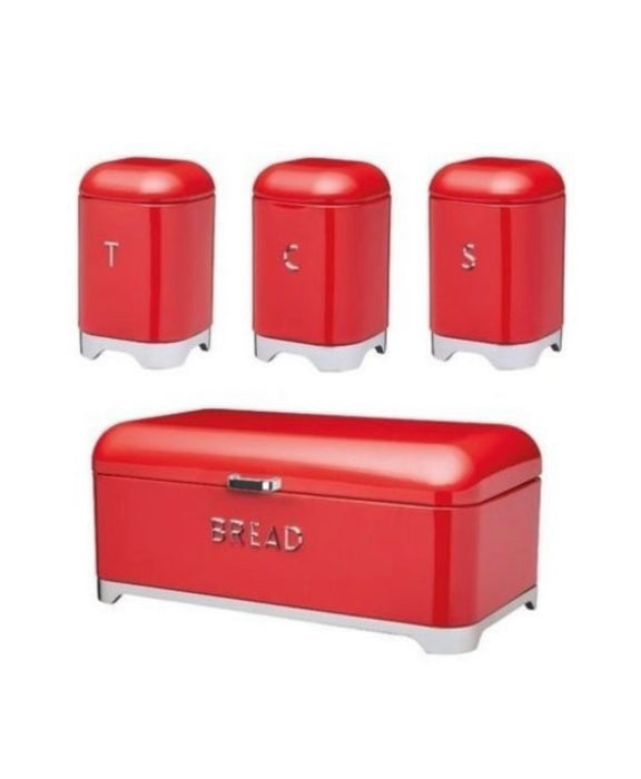 Bread Bin & Canister Set - 4pc