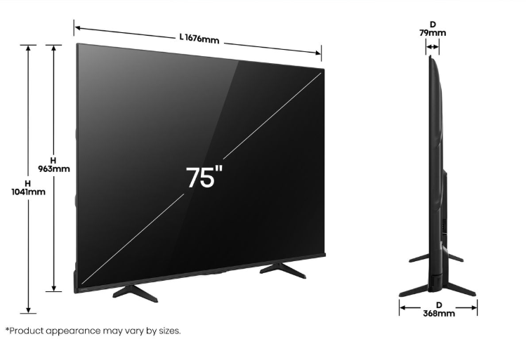 Hisense 75" 4K UHD Smart TV - 75A6Q