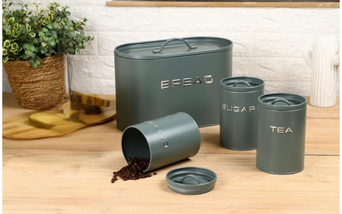Royal Homeware 4pc Breadbin and Canister set - 3D Letter Design