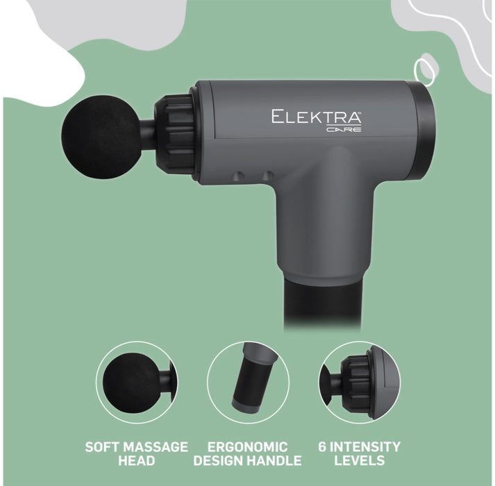 Elektra Physio Pro Deep Tissue Massage Gun with 4 Heads