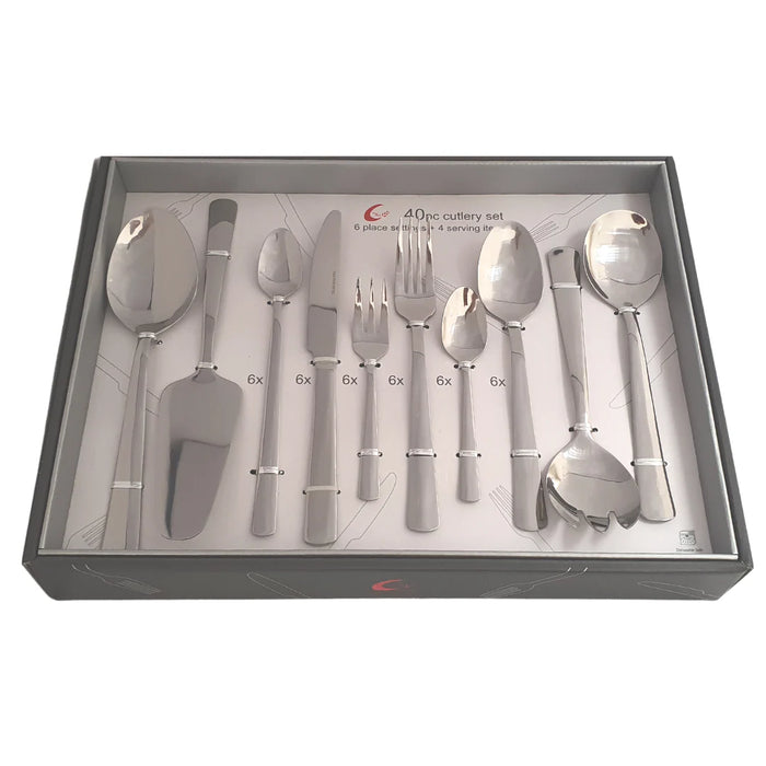 Table Pride 40 Piece Stainless Steel Cutlery Set