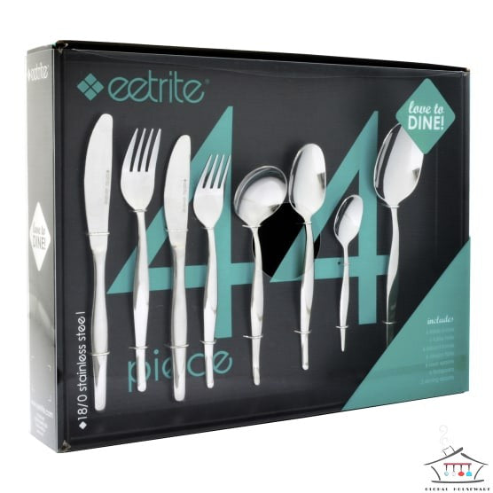 Eetrite Stainless Steel 44 Piece Newport Cutlery Set