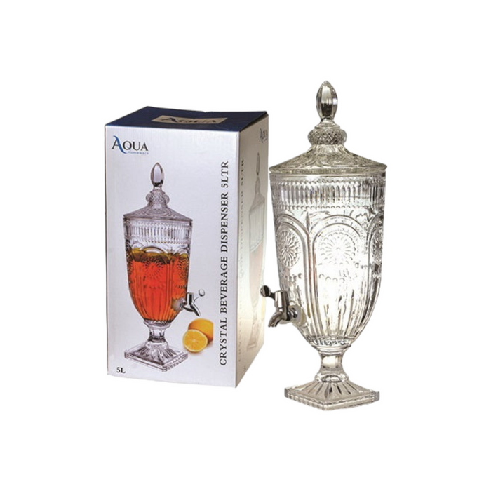 Aqua Beverage Dispenser 5L Crystal Glass - 30773