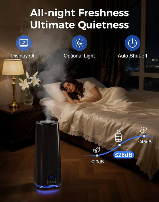 Ultrasonic Cool Mist 5.5L Air Humidifier & Diffuser 2-in-1,