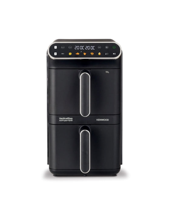 Kenwood - Vertical Air fryer + Grill Duo Digital 2 x 5,5L - HFV11.000BK