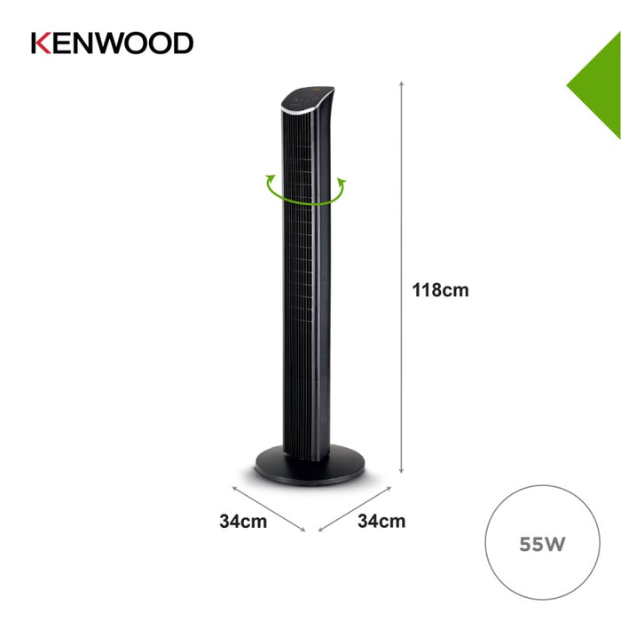 Kenwood - Tower fan with Remote Black - IFP46.000BK