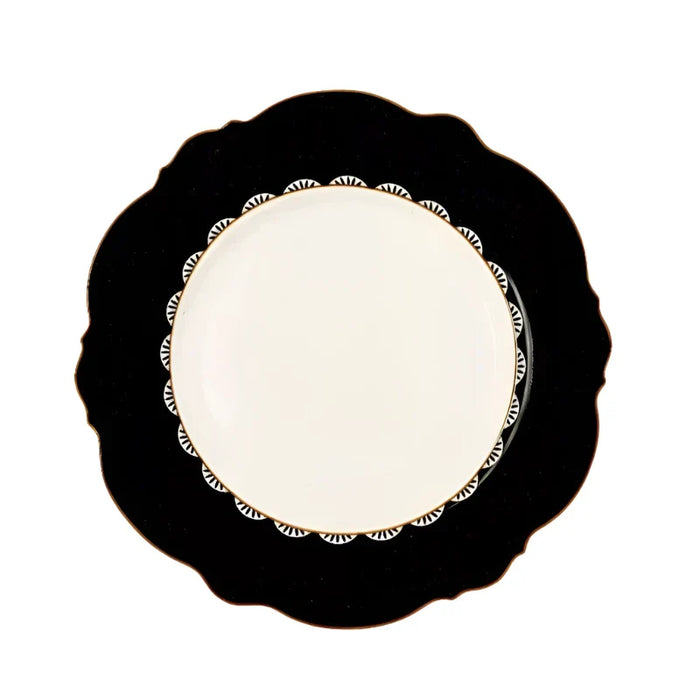 Jenna Clifford Black Rose Dinner Plate Set of 4- JC7232