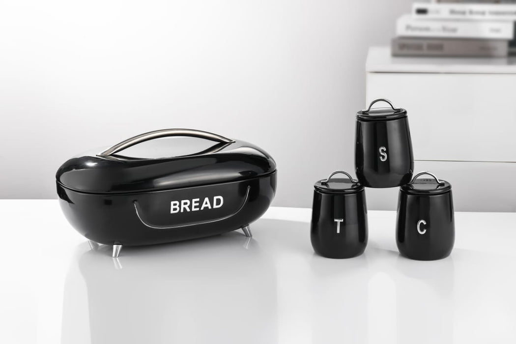 Primo Monogrammed 4 Piece Bread Bin & Canister Set
