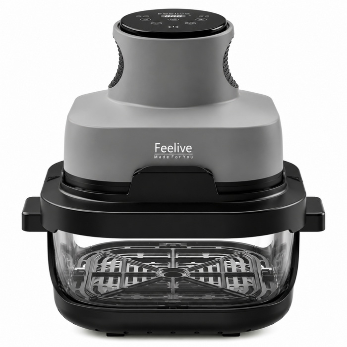Feelive Crispy Dual Glass Digital Air Fryer 4L + 1.5L