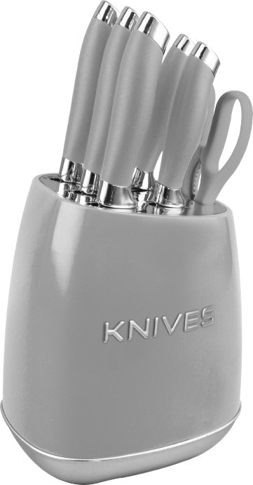 6 Piece Stainless Steel Kitchen Knife Set with 3D Icon Knife Stand