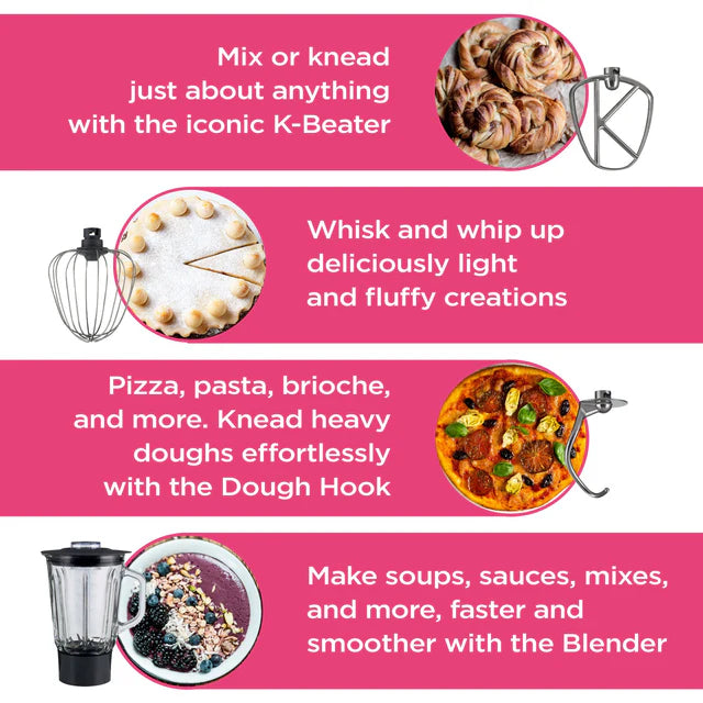 Kenwood - HomeBake Stand Mixer + Blender 1000W - KHH01.120SI