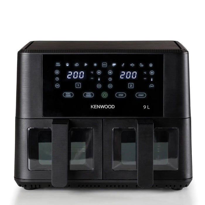 Kenwood - Dual Air Fryer 4.5L + 4.5L = 9L with Windows - HFG95.000BK