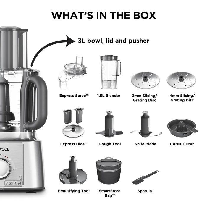 Kenwood - MultiPro Express Food Processor - FDP65.820SI