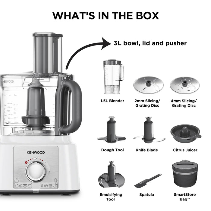 Kenwood - MultiPro Express Food Processor - FDP65.450WH