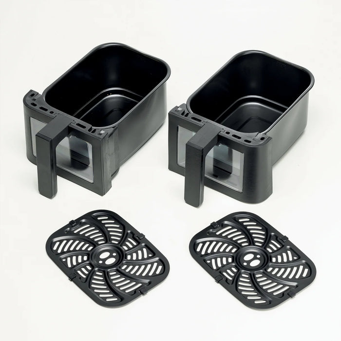 Kenwood - Dual Air Fryer 4.5L + 4.5L = 9L with Windows - HFG95.000BK