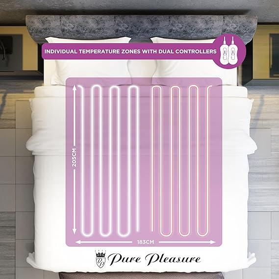 Pure Pleasure Queen Fullfit Extra Length Sherpa Fleece with Skirt