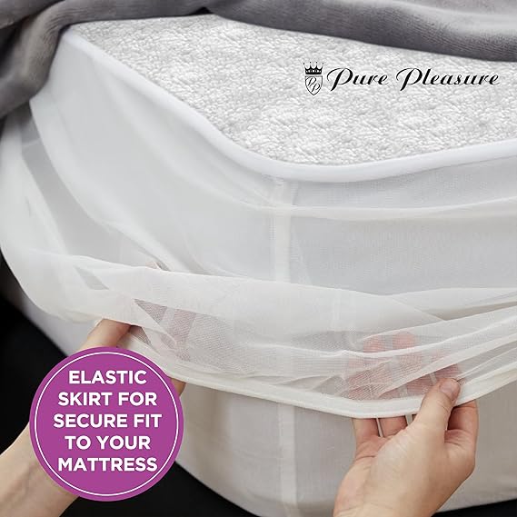 Pure Pleasure Queen Fullfit Extra Length Sherpa Fleece with Skirt