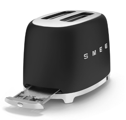Smeg Matte Black toaster 2 slice -  TSF01BLMEU